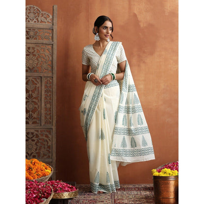 HOC Crafts Hand Block Printed Saree