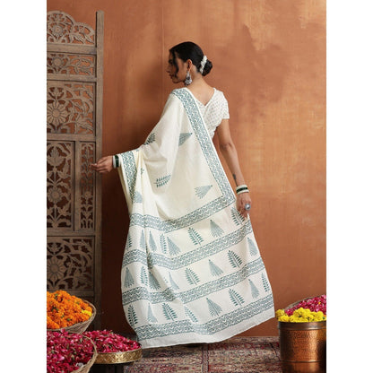HOC Crafts Hand Block Printed Saree