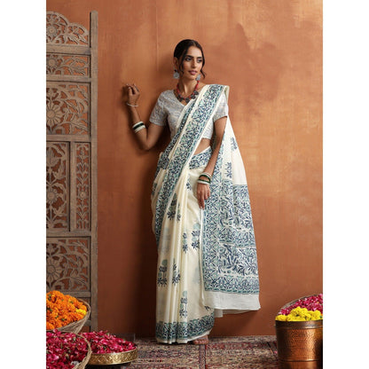 HOC Crafts Hand Block Printed Saree
