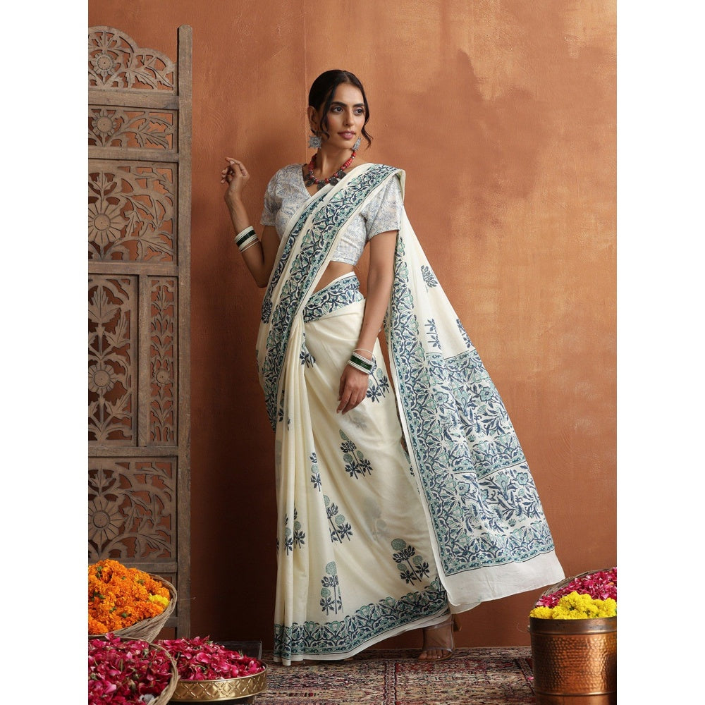 HOC Crafts Hand Block Printed Saree
