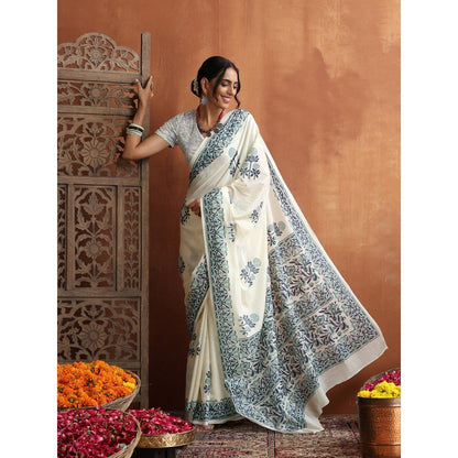 HOC Crafts Hand Block Printed Saree