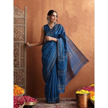 HOC Crafts Hand Block Printed Saree