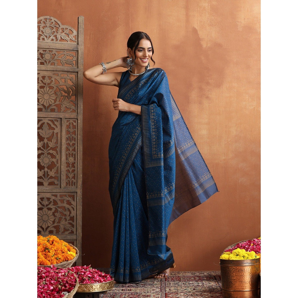 HOC Crafts Hand Block Printed Saree