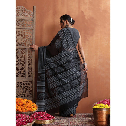 HOC Crafts Hand Block Printed Saree