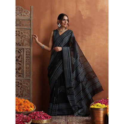 HOC Crafts Hand Block Printed Saree