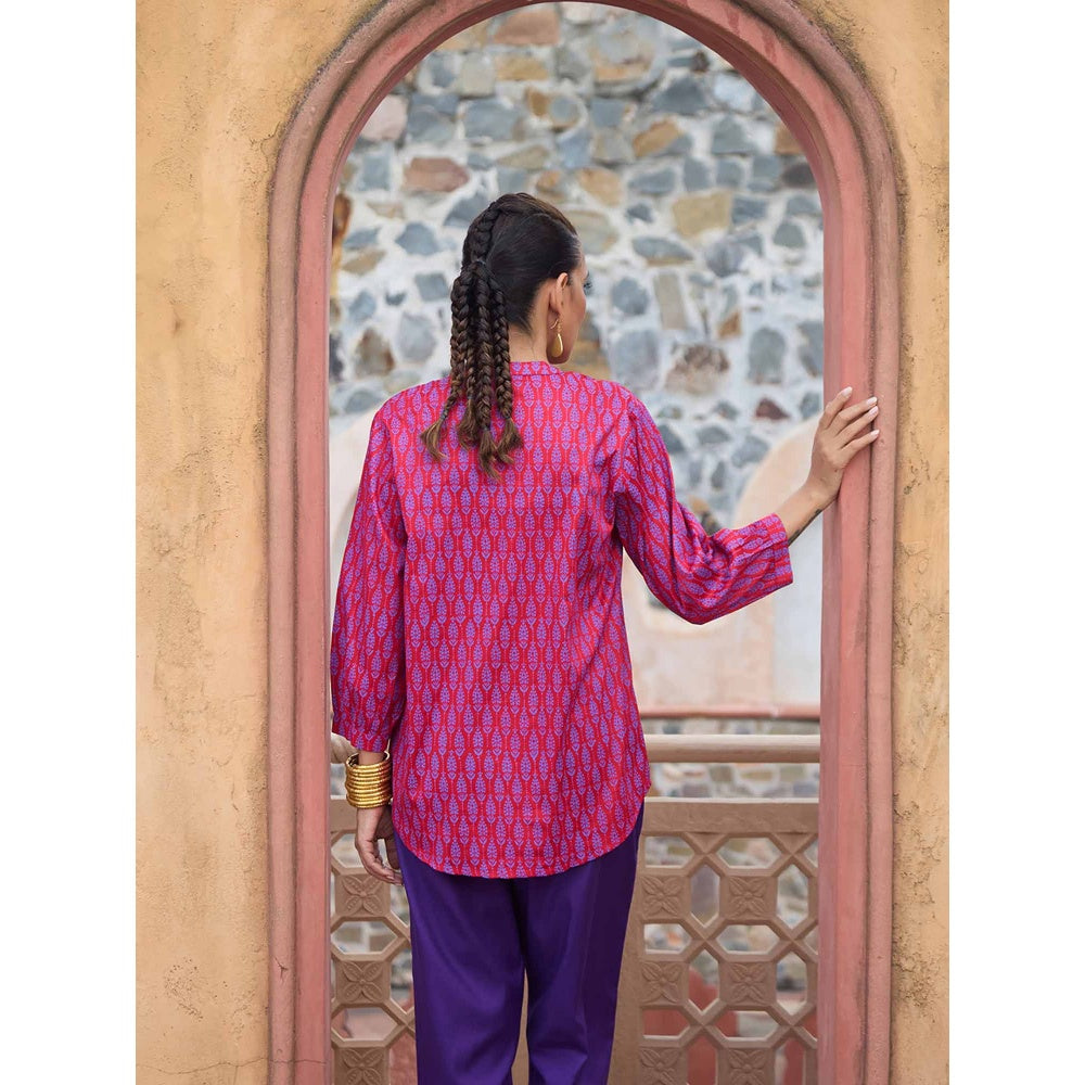 HOC Crafts Hand Embroidered Printed Short Kurta