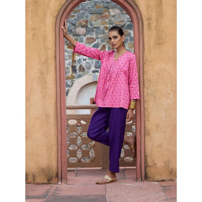 Embroidered Printed Short Kurta