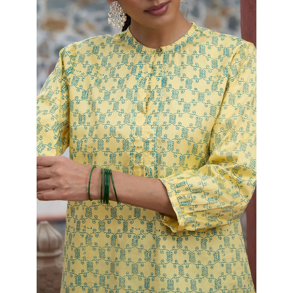 HOC Crafts Hand Embroidered Printed Short Kurta