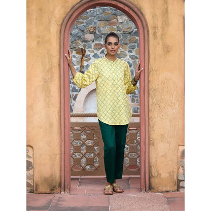 HOC Crafts Hand Embroidered Printed Short Kurta