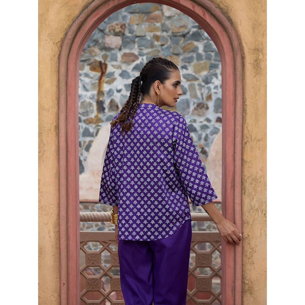 HOC Crafts Hand Embroidered Printed Short Kurta