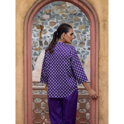 HOC Crafts Hand Embroidered Printed Short Kurta