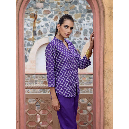 HOC Crafts Hand Embroidered Printed Short Kurta