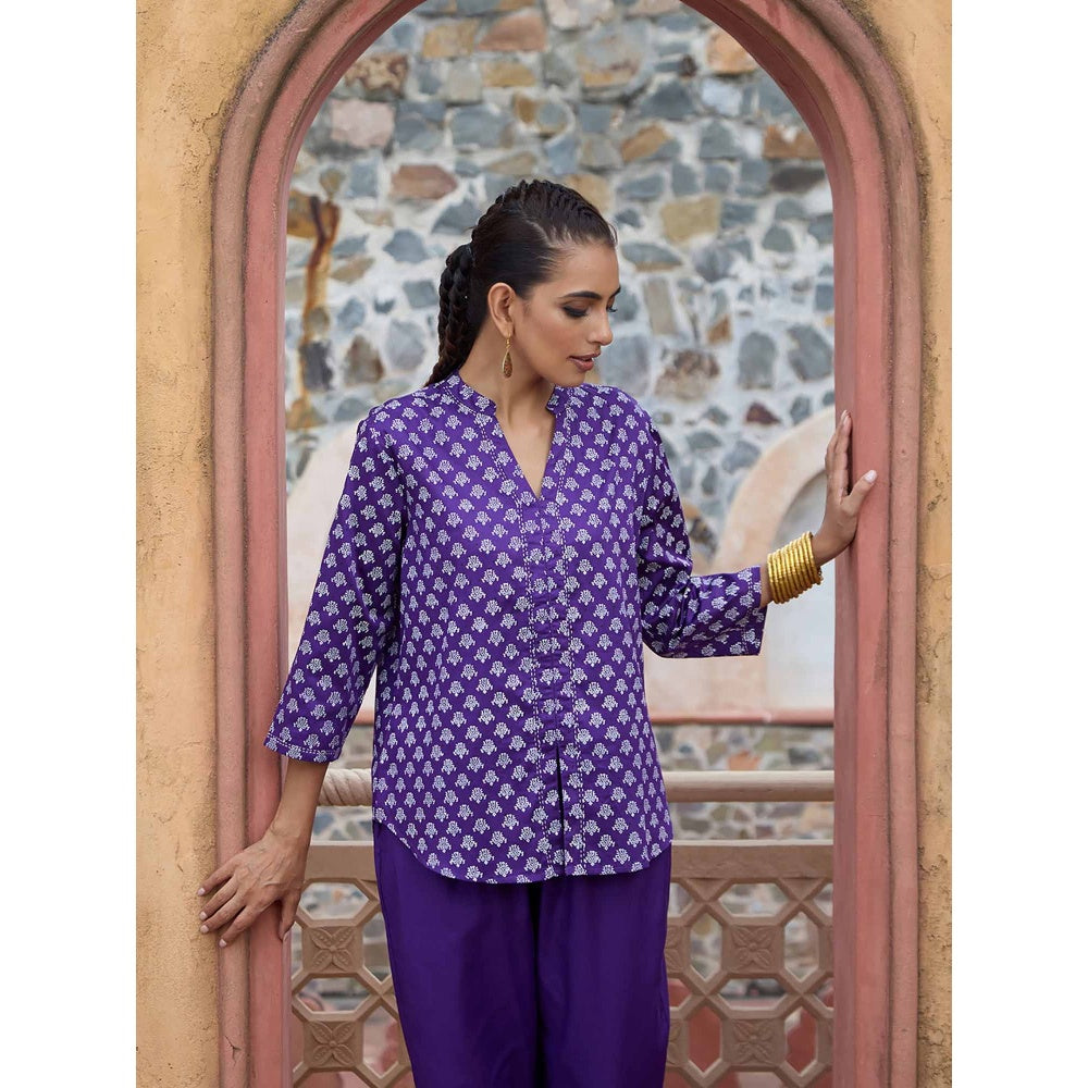 HOC Crafts Hand Embroidered Printed Short Kurta