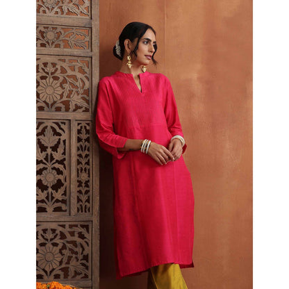 Pin- Tuck Woven Long Kurta