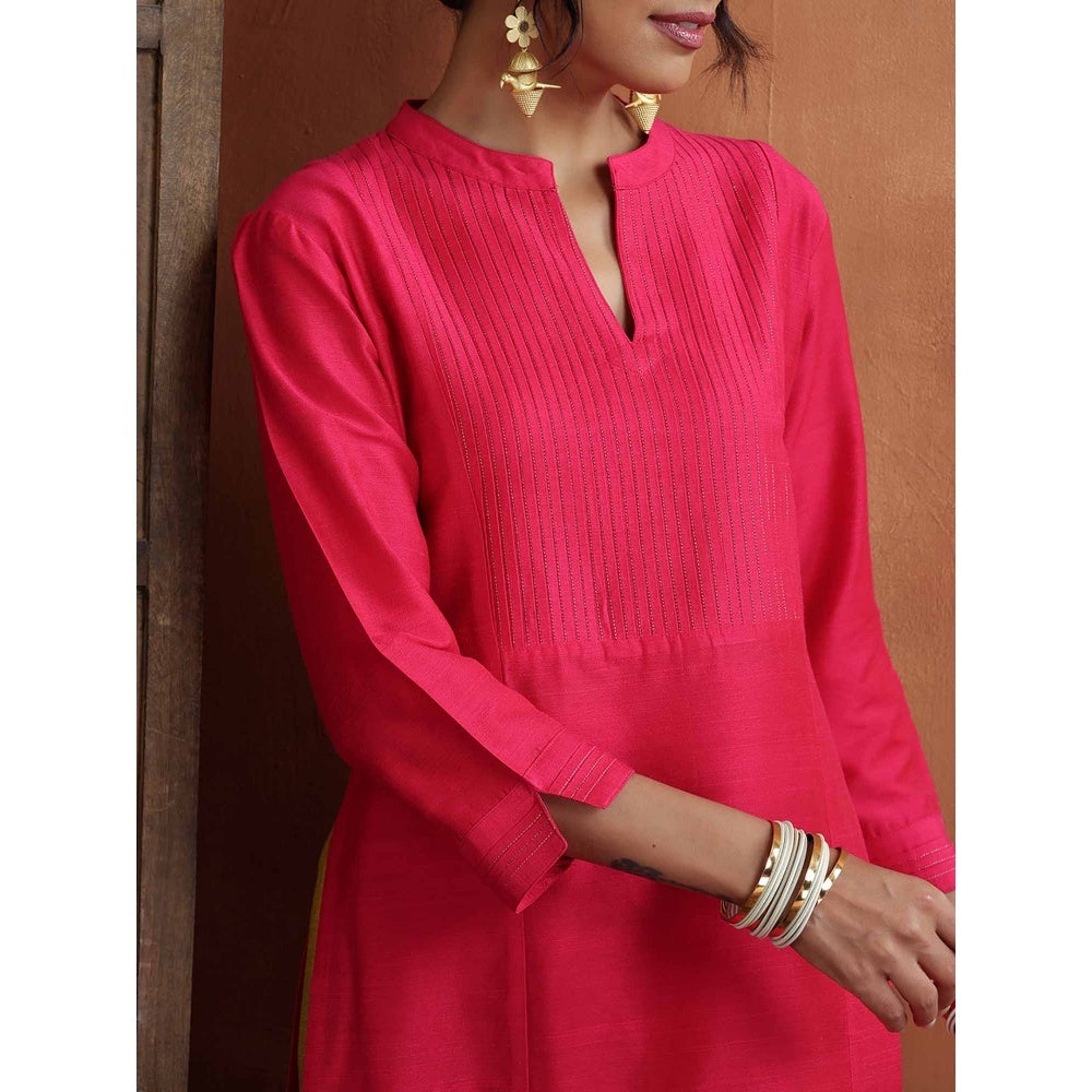 Pin- Tuck Woven Long Kurta