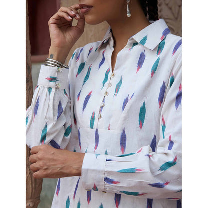HOC Crafts Ikkat Woven Top