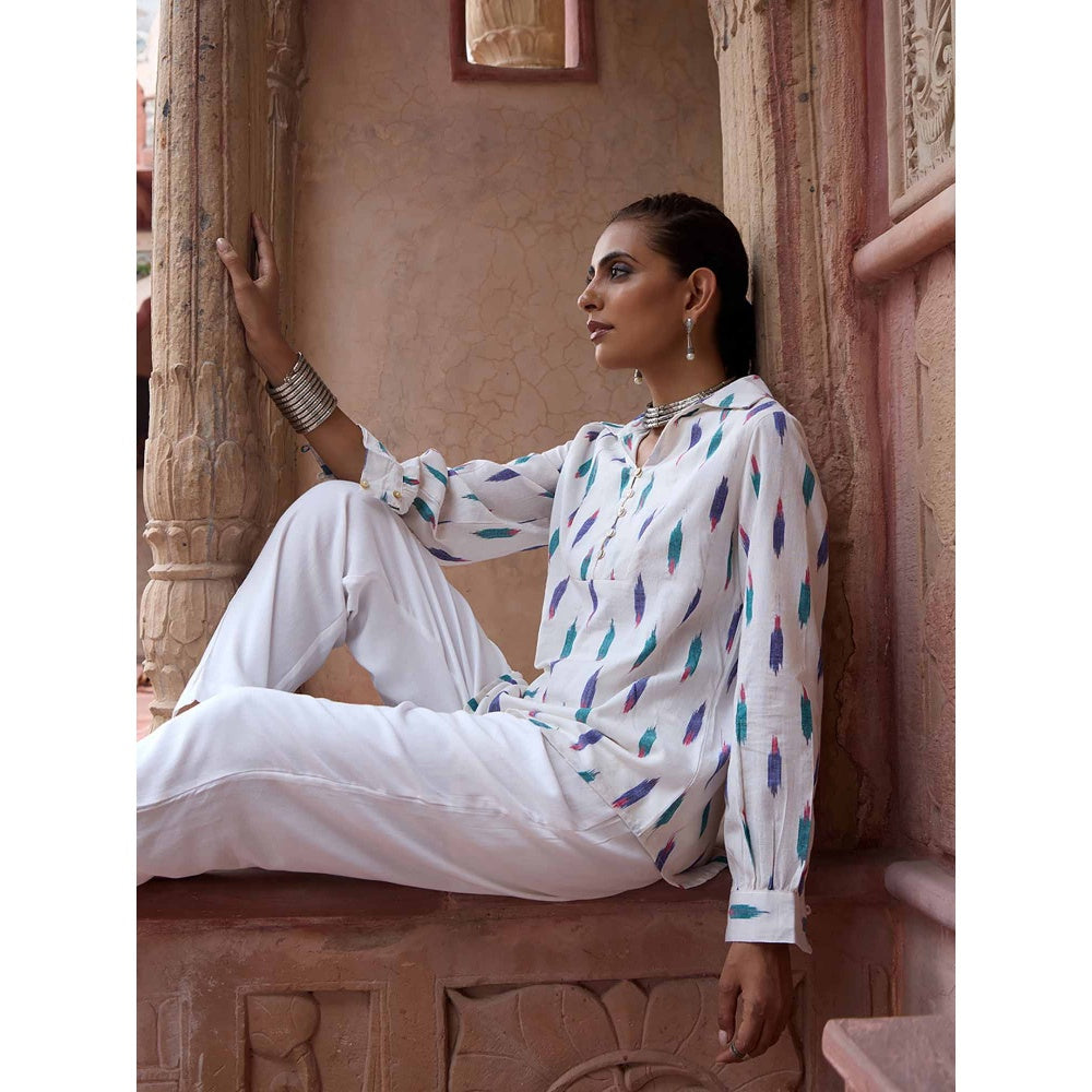 HOC Crafts Ikkat Woven Top