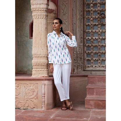 HOC Crafts Ikkat Woven Top