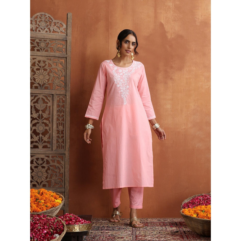 Chikankari Woven Kurta Set