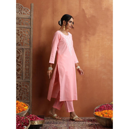 Chikankari Woven Kurta Set
