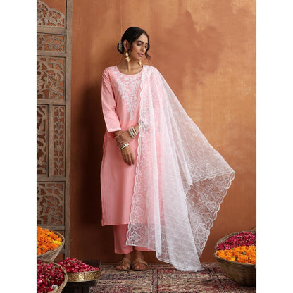 Chikankari Woven Kurta Set