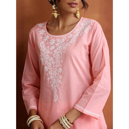 Chikankari Woven Kurta Set