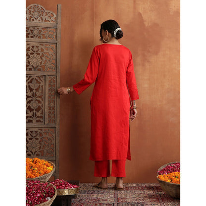 Chikankari Woven Kurta Set