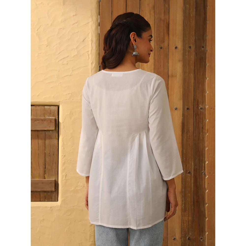 House of Chikankari Chikankari Cotton Embroidered Tunic