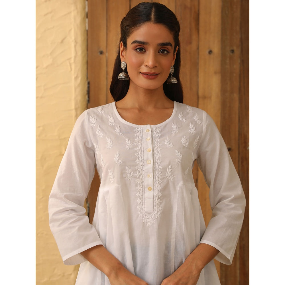 House of Chikankari Chikankari Cotton Embroidered Tunic