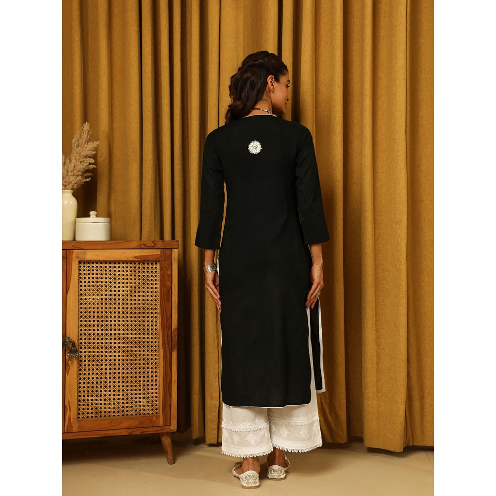 House of Chikankari Cotton Chikankari Embroidered Kurta
