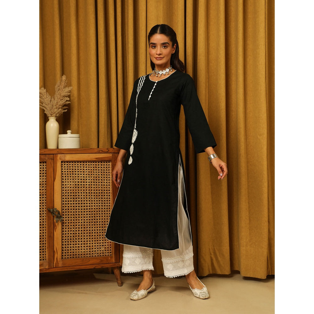 House of Chikankari Cotton Chikankari Embroidered Kurta