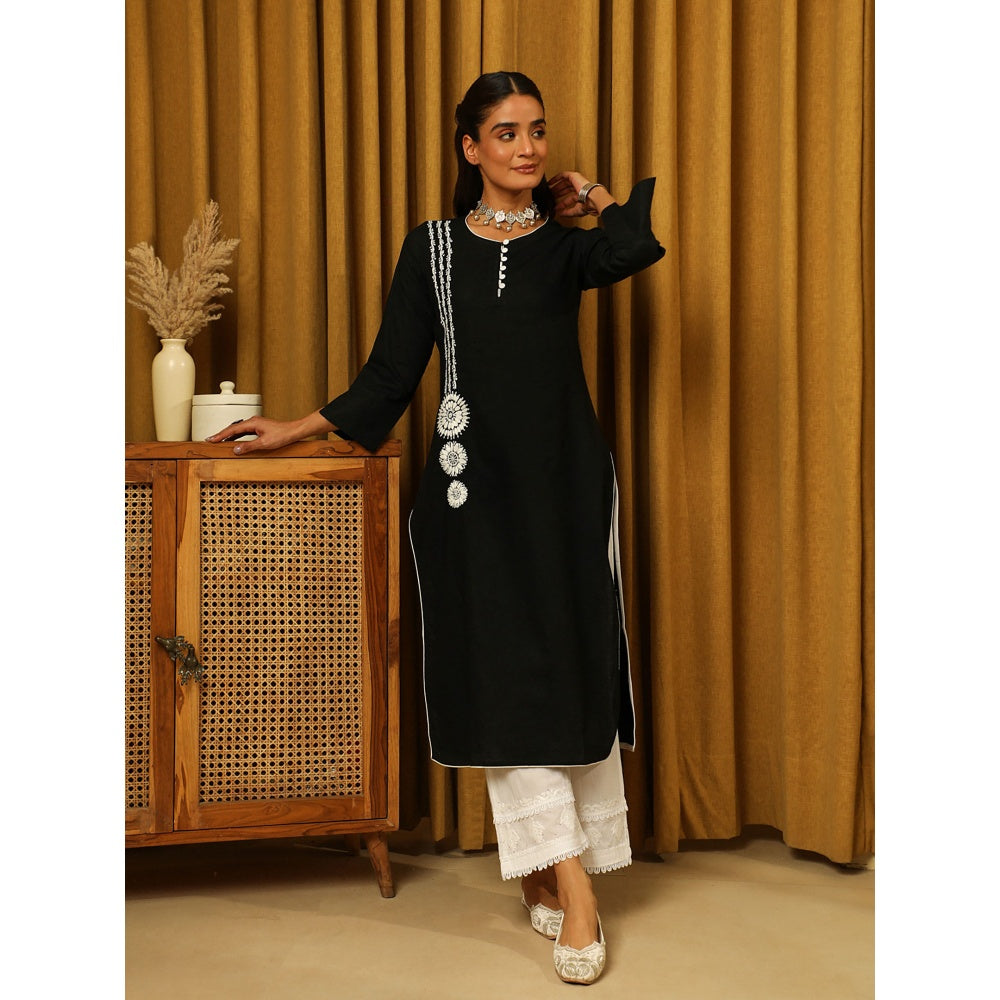 House of Chikankari Cotton Chikankari Embroidered Kurta