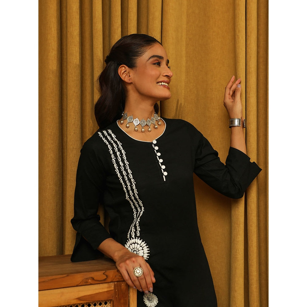 House of Chikankari Cotton Chikankari Embroidered Kurta