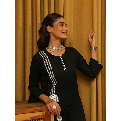 House of Chikankari Cotton Chikankari Embroidered Kurta