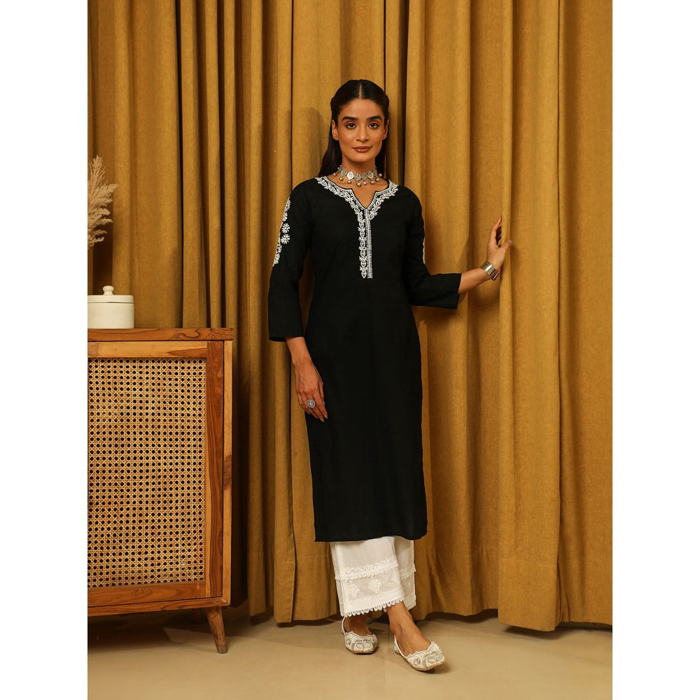 House of Chikankari Cotton Chikankari Embroidered Kurta