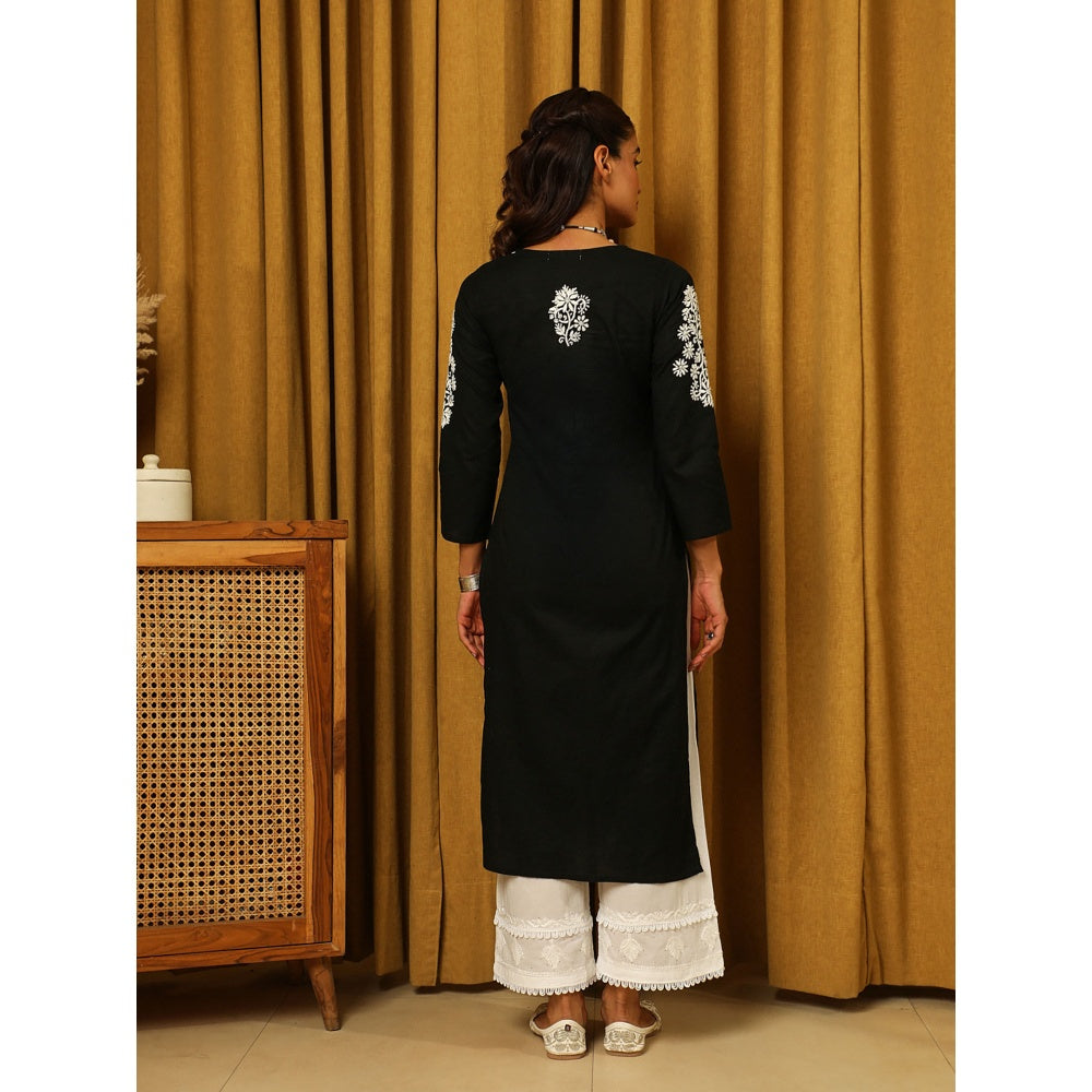 House of Chikankari Cotton Chikankari Embroidered Kurta