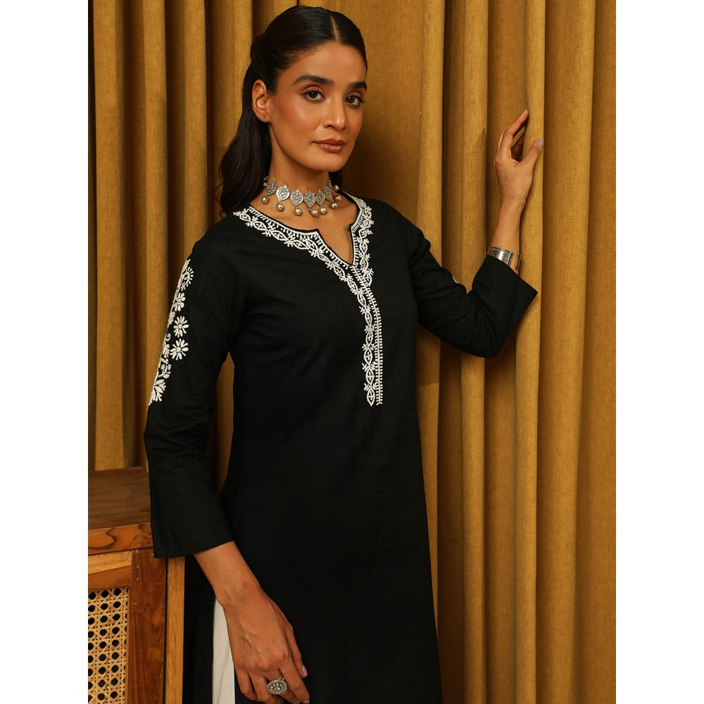 House of Chikankari Cotton Chikankari Embroidered Kurta