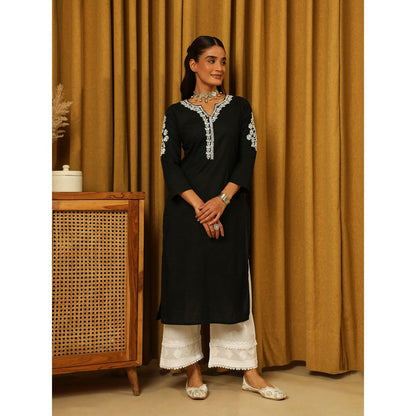House of Chikankari Cotton Chikankari Embroidered Kurta