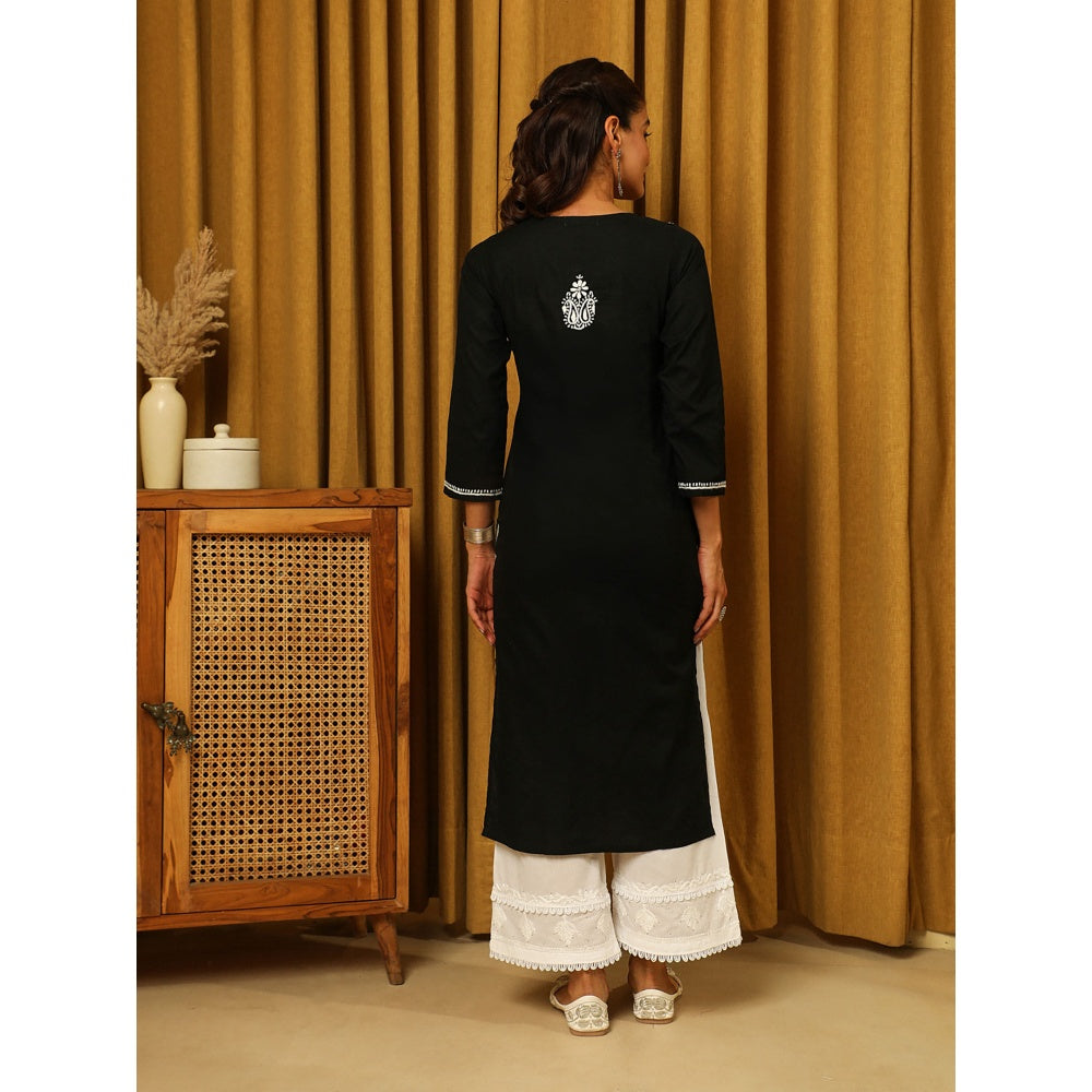 House of Chikankari Cotton Chikankari Embroidered Kurta