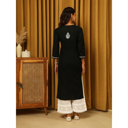 House of Chikankari Cotton Chikankari Embroidered Kurta