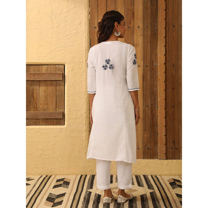 House of Chikankari Cotton Chikankari Embroidered Kurta