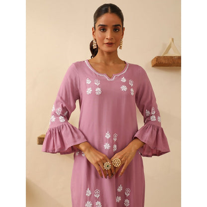 House of Chikankari Rayon Chikankari Embroidered Kurta