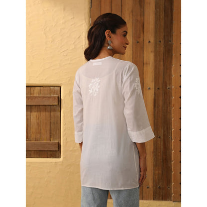 House of Chikankari Chikankari Cotton Embroidered Tunic