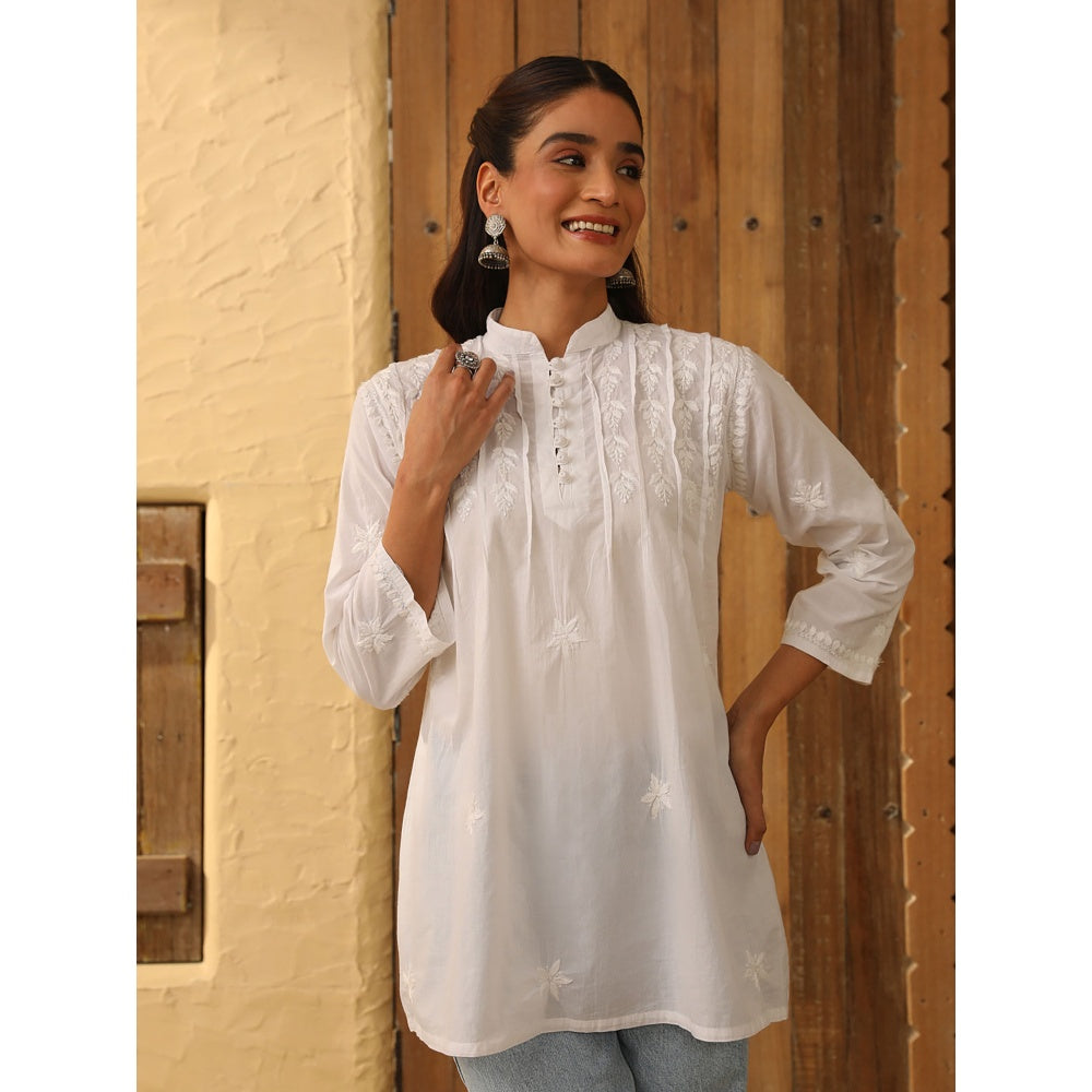 House of Chikankari Chikankari Cotton Embroidered Tunic