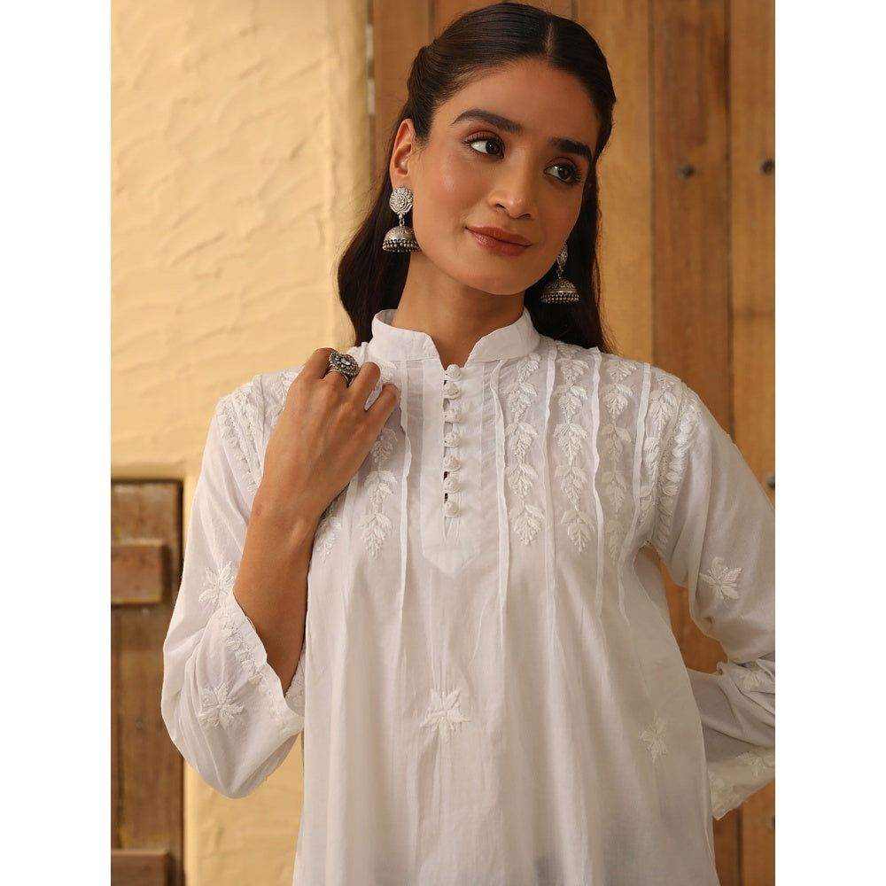 House of Chikankari Chikankari Cotton Embroidered Tunic