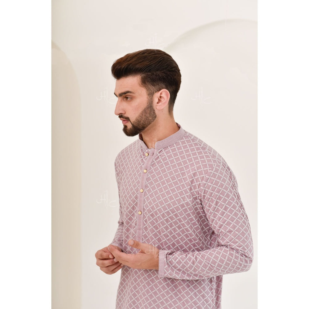 Chikankari Cotton Straight Men's Kurta