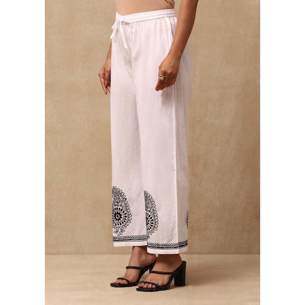 House of Chikankari Black Irhaa Chikankari Cotton Kurta & Pant (Set of 2)