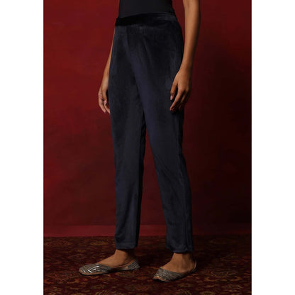 House of Chikankari Navy Blue Embroidered Women's Kurta With Pant And Dupatta