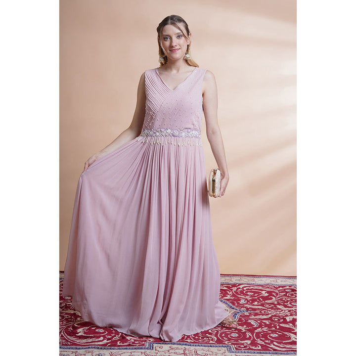 House of Supriya Mauve Georgette Gown