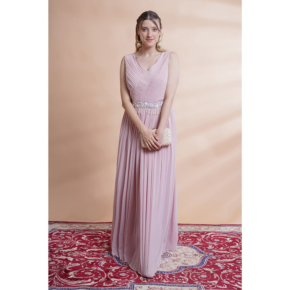 House of Supriya Mauve Georgette Gown